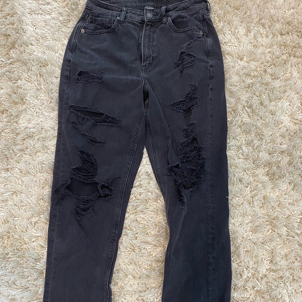 black ripped jeans size 6